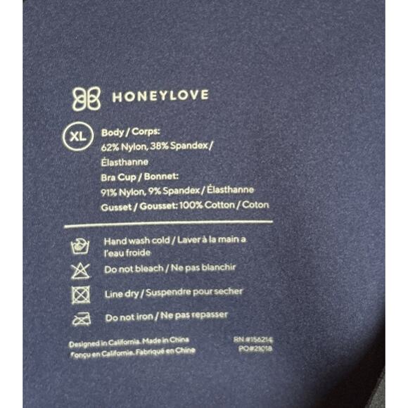 Honeylove Boldness Bodysuit Women's XL Blue Extra Firm Shapwear Boned Contouring - Picture 9 of 9